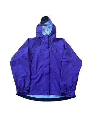 L.L.Bean Rain Jacket Womens Medium Purple Hooded Shell Gorpcore Outdoors
